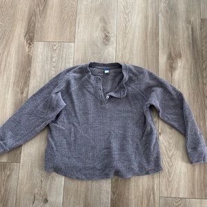 Women’s Old Navy Waffle Knit Long Sleeve Henley Tee